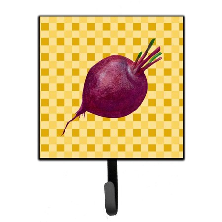 Carolines Treasures Beet Root on Basketweave Leash or Key Holder BB7185SH4